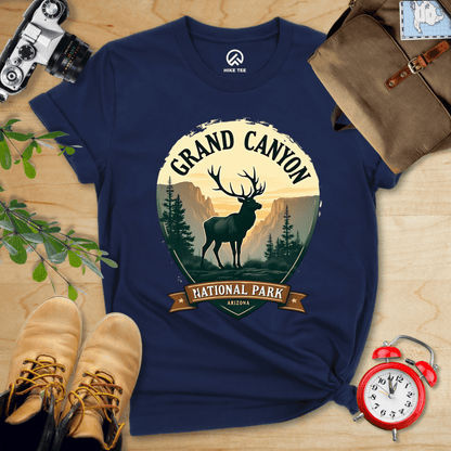 Hike Tee T-Shirt Navy / S Grand Canyon Elk Shirt