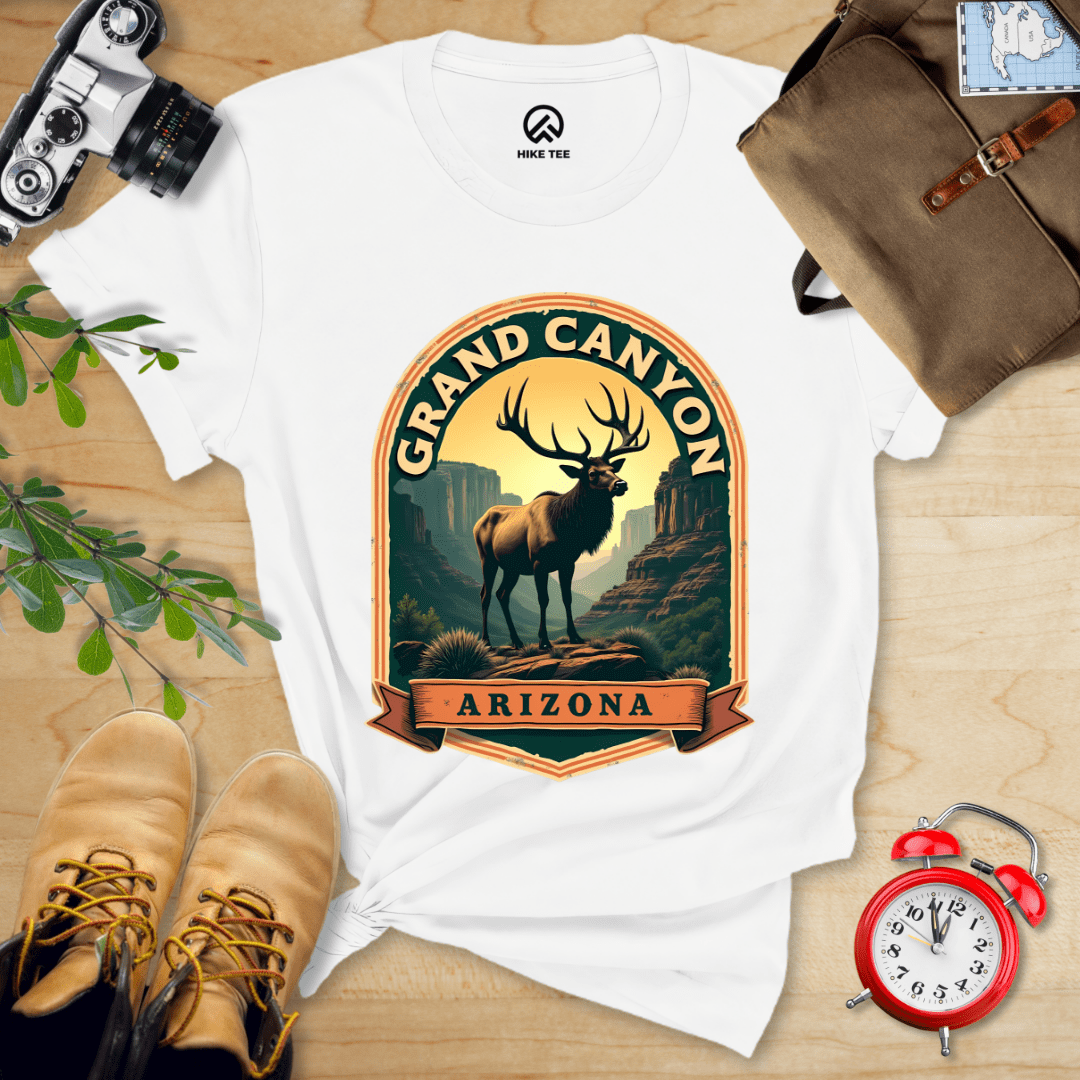 Hike Tee T-Shirt White / S Grand Canyon Elk Shirt