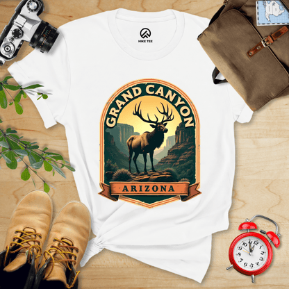 Hike Tee T-Shirt White / S Grand Canyon Elk Shirt