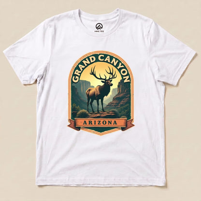 Grand Canyon Elk Shirt Hike Tee T-Shirt White / S