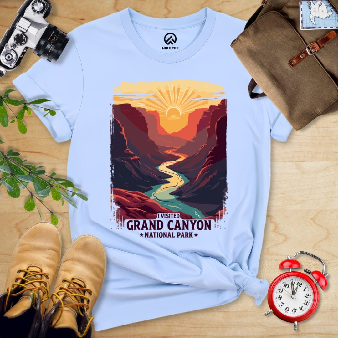 Hike Tee T-Shirt Baby Blue / S Grand Canyon National Park Shirt
