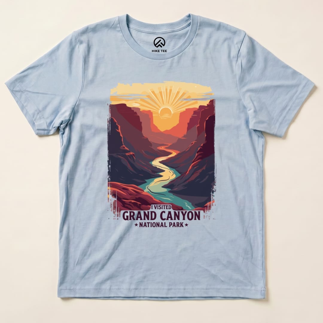 Hike Tee T-Shirt Baby Blue / S Grand Canyon National Park Shirt