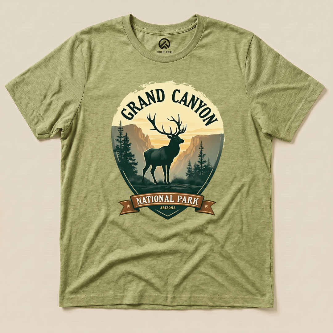 Hike Tee T-Shirt Heather Green / S Grand Canyon National Park Shirt