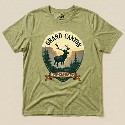 Hike Tee T-Shirt Heather Green / S Grand Canyon National Park Shirt