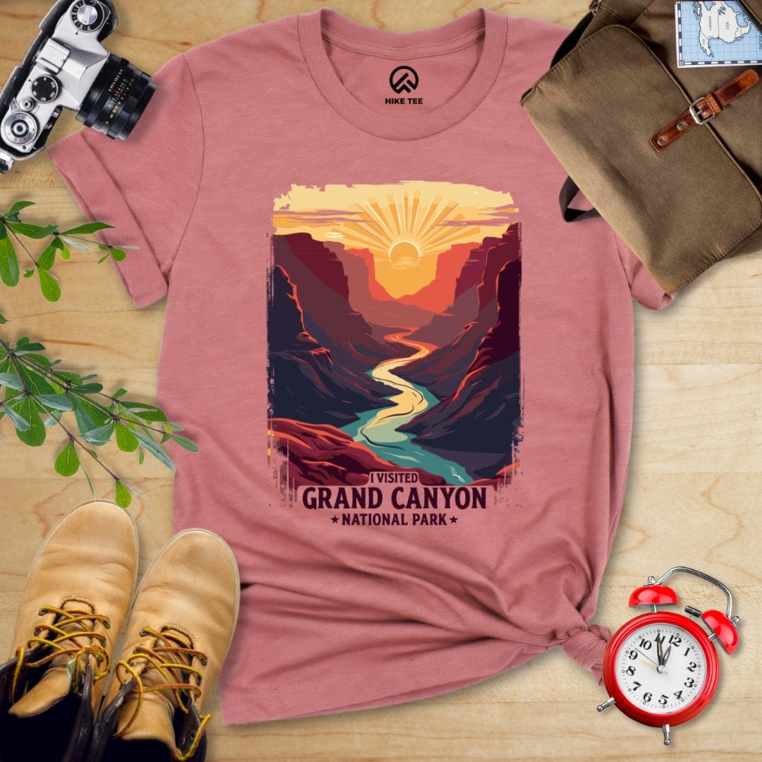 Hike Tee T-Shirt Heather Mauve / S Grand Canyon National Park Shirt