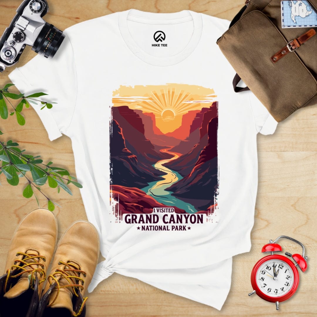 Hike Tee T-Shirt White / S Grand Canyon National Park Shirt