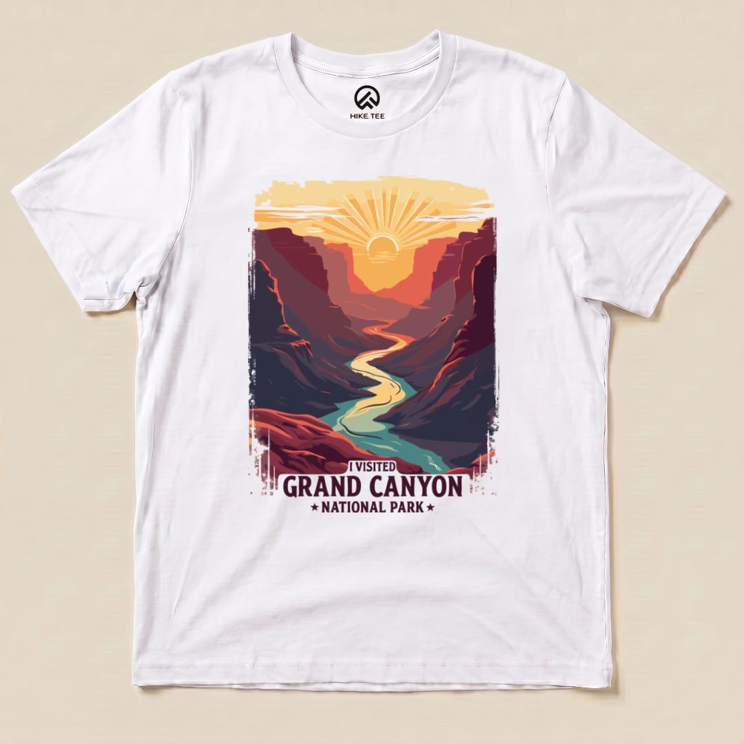 Hike Tee T-Shirt White / S Grand Canyon National Park Shirt