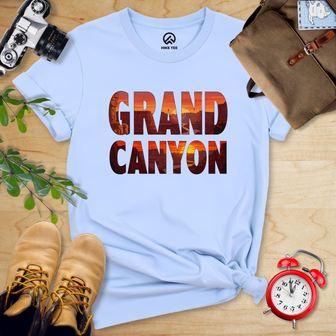 Hike Tee T-Shirt Baby Blue / S Grand Canyon Red Sunset Shirt