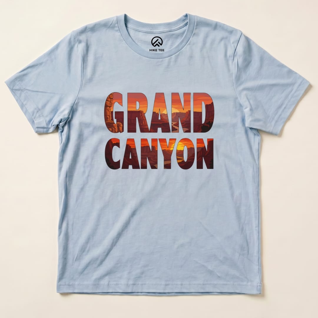 Hike Tee T-Shirt Baby Blue / S Grand Canyon Red Sunset Shirt