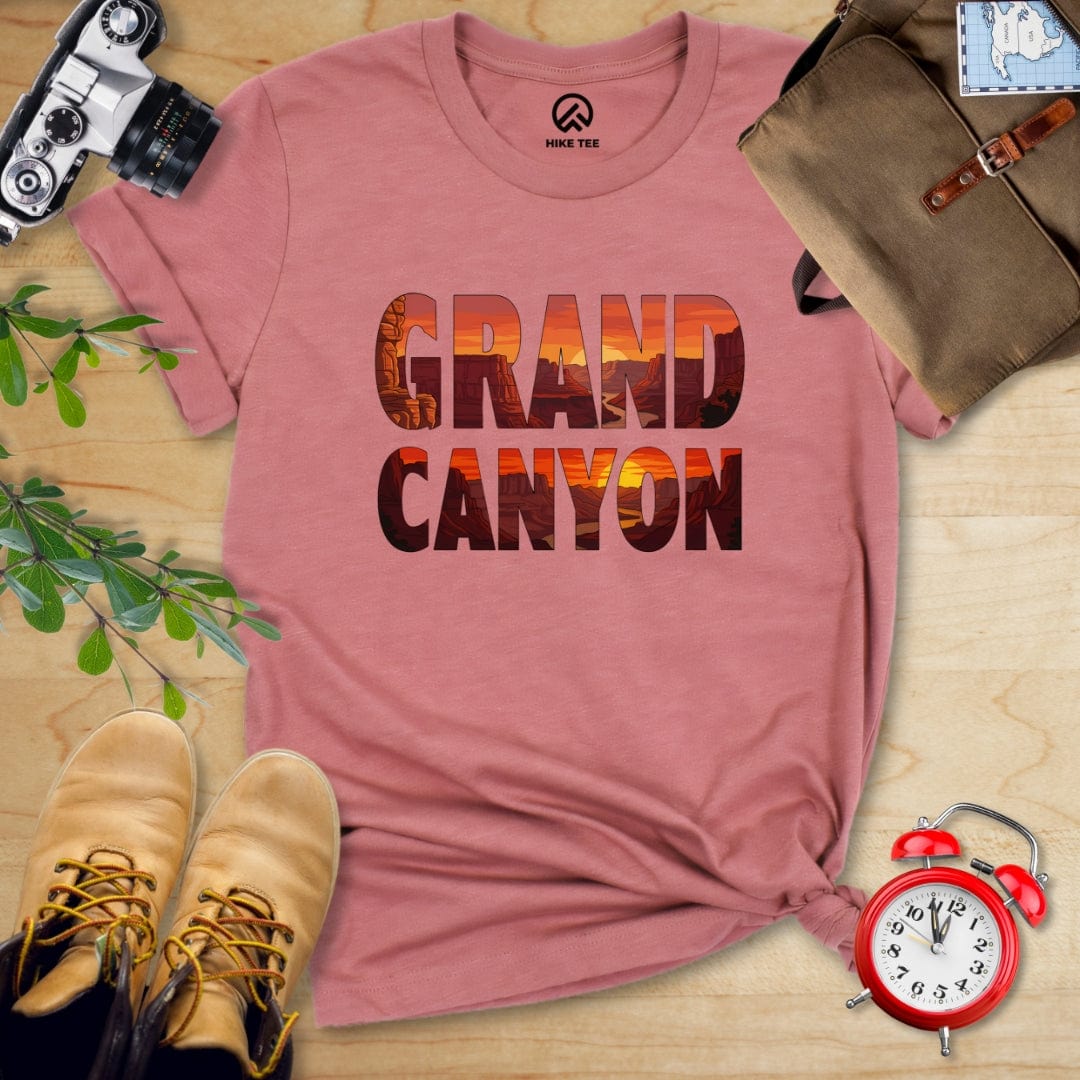 Hike Tee T-Shirt Heather Mauve / S Grand Canyon Red Sunset Shirt