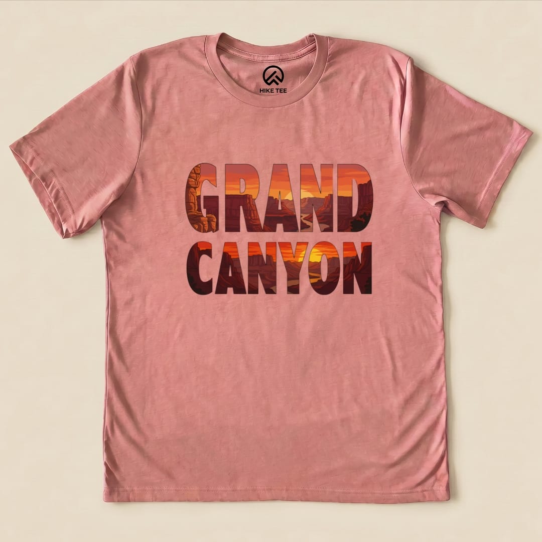 Hike Tee T-Shirt Heather Mauve / S Grand Canyon Red Sunset Shirt