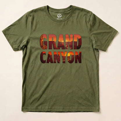 Hike Tee T-Shirt Military Green / S Grand Canyon Red Sunset Shirt