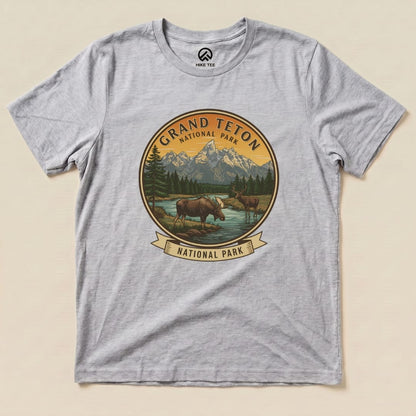 Hike Tee T-Shirt Athletic Heather / S Grand Teton Moose Shirt