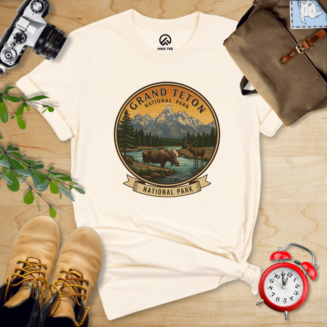 Hike Tee T-Shirt Natural / S Grand Teton Moose Shirt