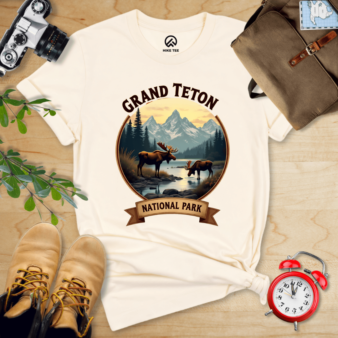 Hike Tee T-Shirt Natural / S Grand Teton Moose Shirt