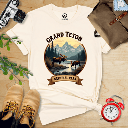 Hike Tee T-Shirt Natural / S Grand Teton Moose Shirt