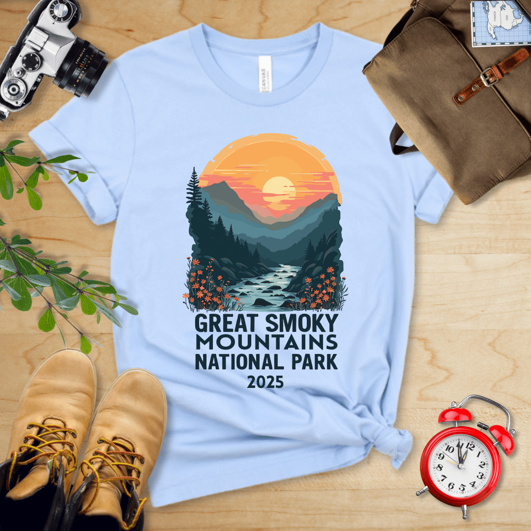 AnywherePOD T-Shirt Baby Blue / S Great Smoky Mountains National Park Shirt + Personalization