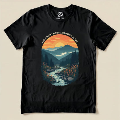 Hike Tee T-Shirt Black / S Great Smoky Mountains National Park Shirt
