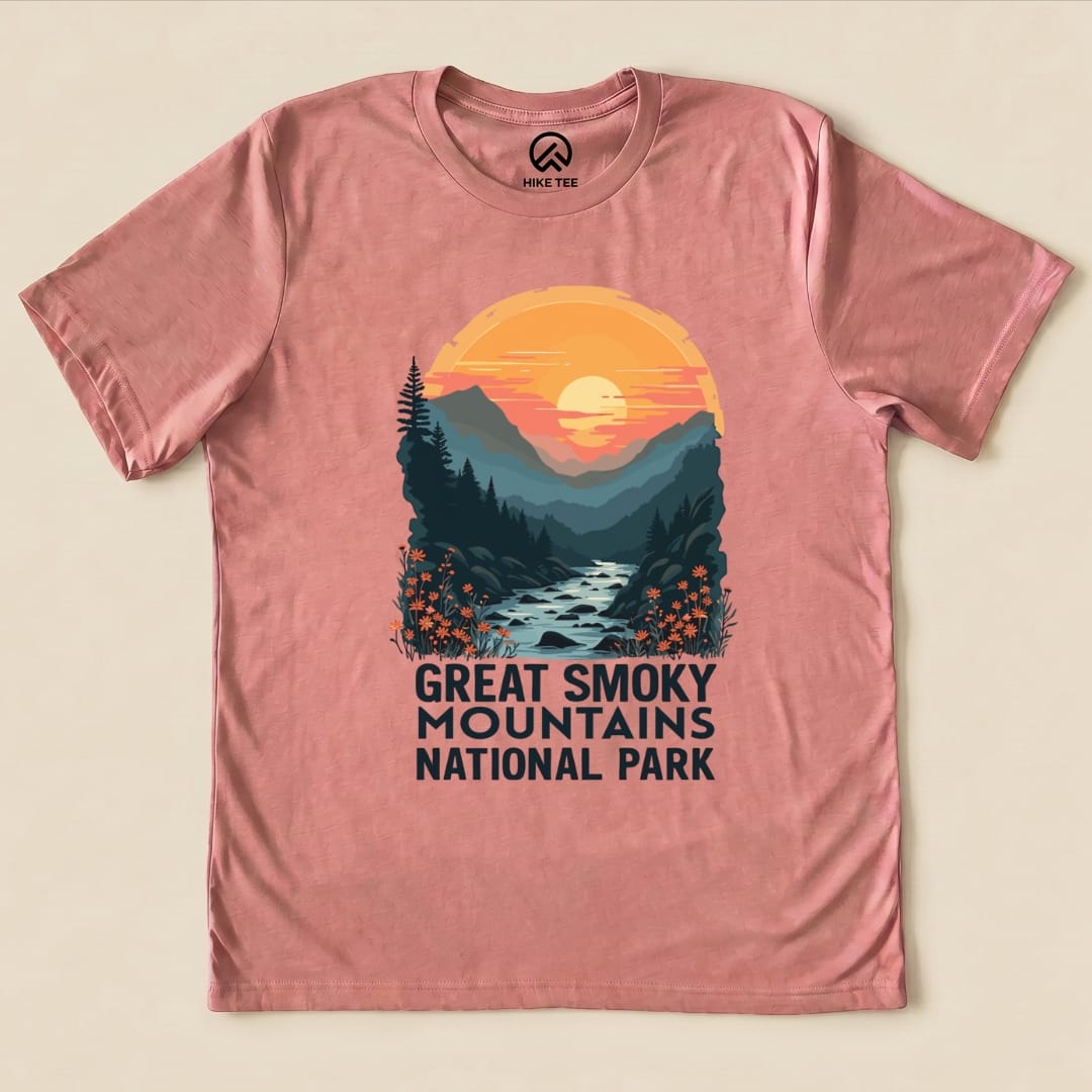 Hike Tee T-Shirt Heather Mauve / S Great Smoky Mountains National Park Shirt