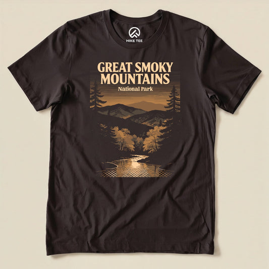 Hike Tee T-Shirt Brown / S Great Smoky Mountains Vintage Shirt