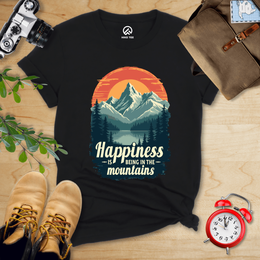 Hike Tee T-Shirt Black / S Happiness in Mountains Shirt