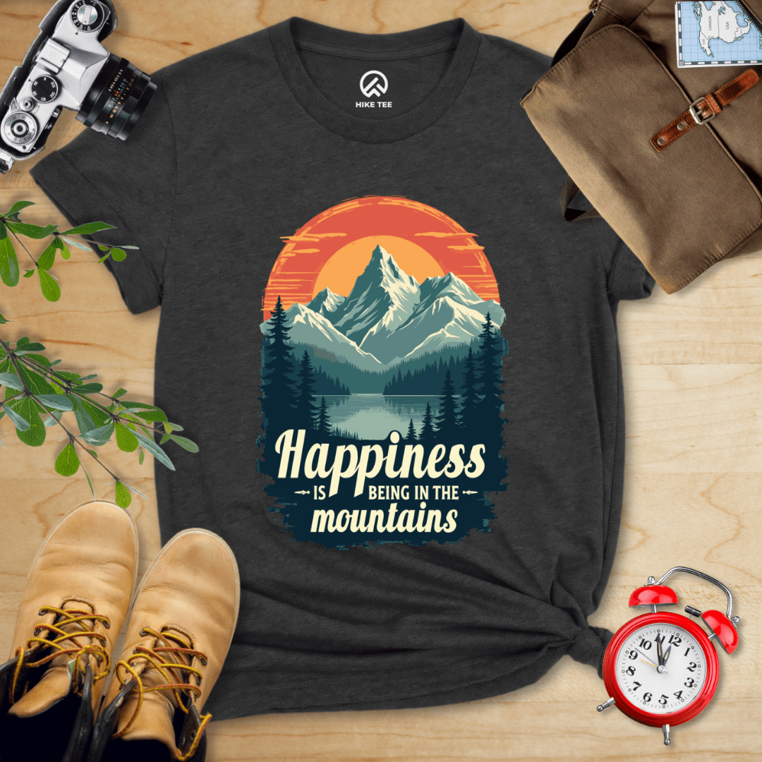 Hike Tee T-Shirt Dark Grey Heather / S Happiness in Mountains Shirt