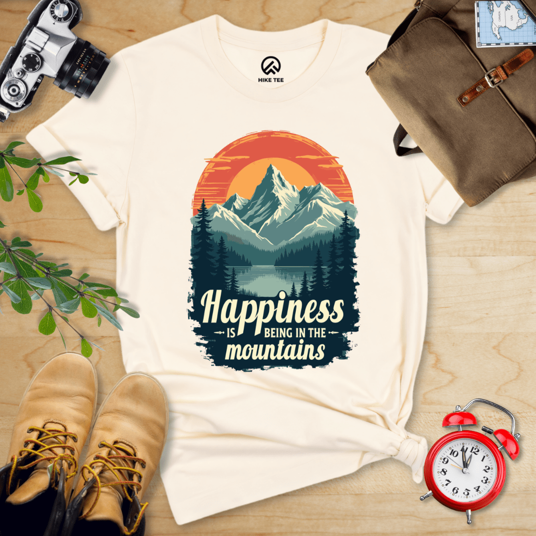 Hike Tee T-Shirt Natural / S Happiness in Mountains Shirt