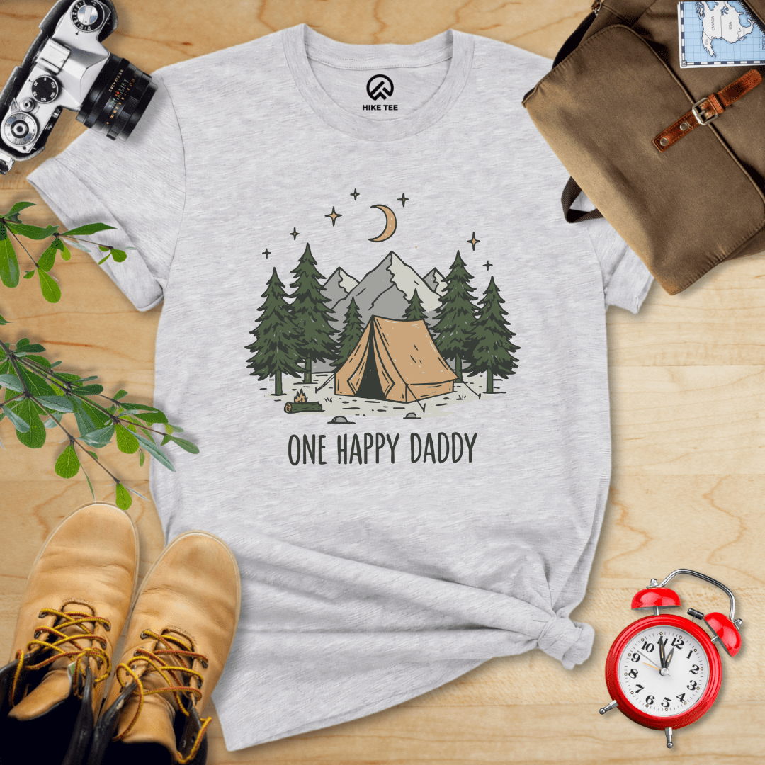 Hike Tee T-Shirt Athletic Heather / S Happy Daddy Camping Shirt
