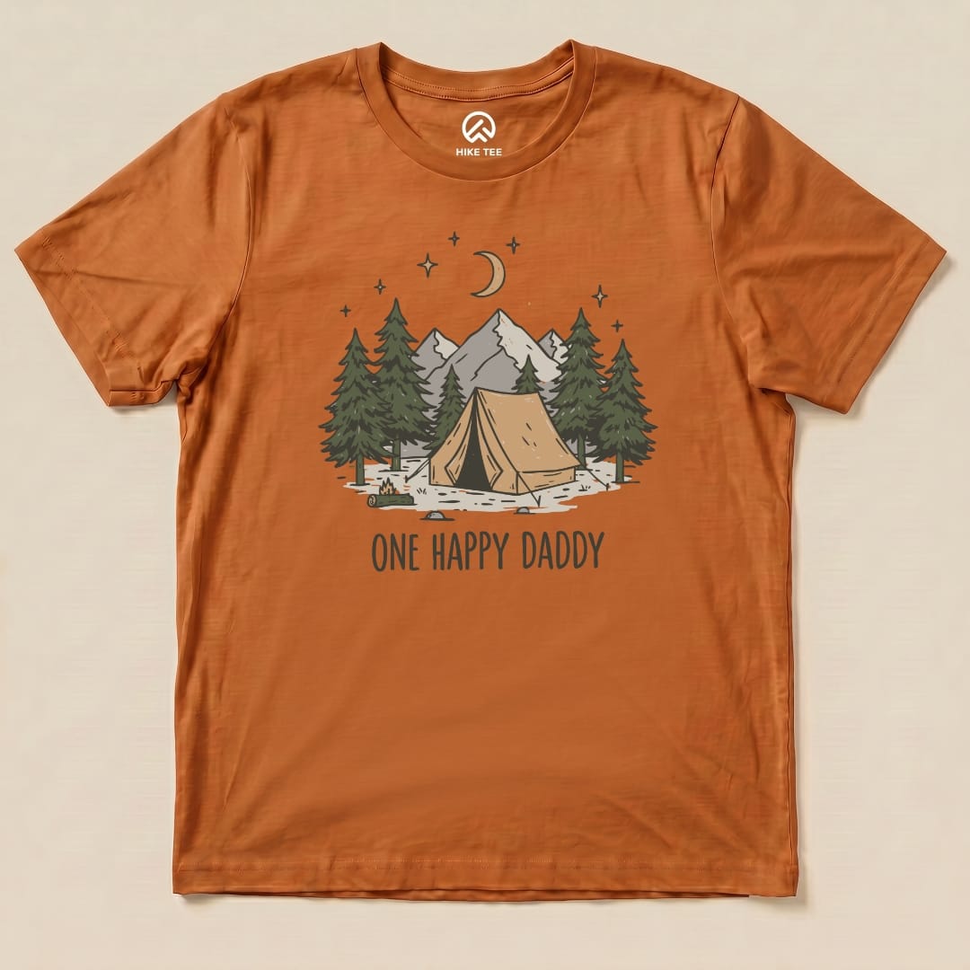 Happy Daddy Camping Shirt Hike Tee T-Shirt Autumn / S