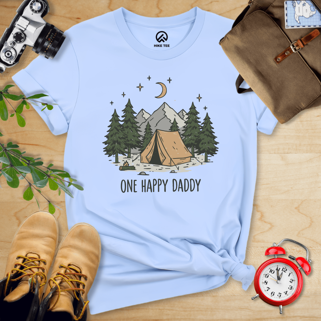 Hike Tee T-Shirt Baby Blue / S Happy Daddy Camping Shirt