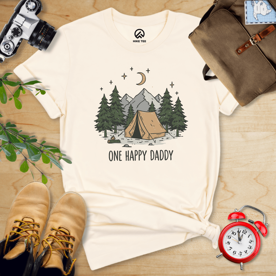 Hike Tee T-Shirt Natural / S Happy Daddy Camping Shirt