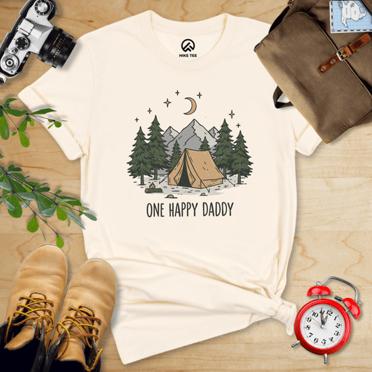 Hike Tee T-Shirt Natural / S Happy Daddy Camping Shirt