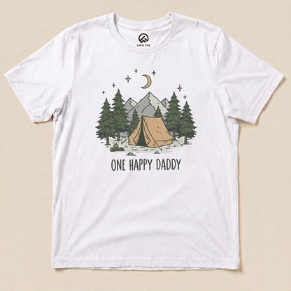 Happy Daddy Camping Shirt Hike Tee T-Shirt White / S