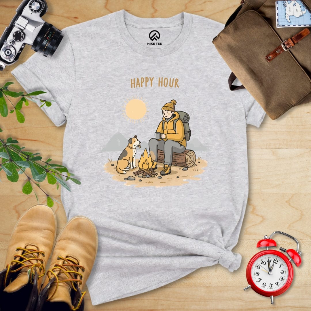 Hike Tee T-Shirt Athletic Heather / S Happy Hour Shirt