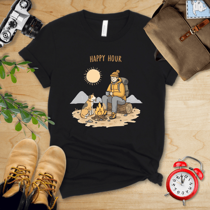 Printify T-Shirt Black / S Happy Hour Shirt