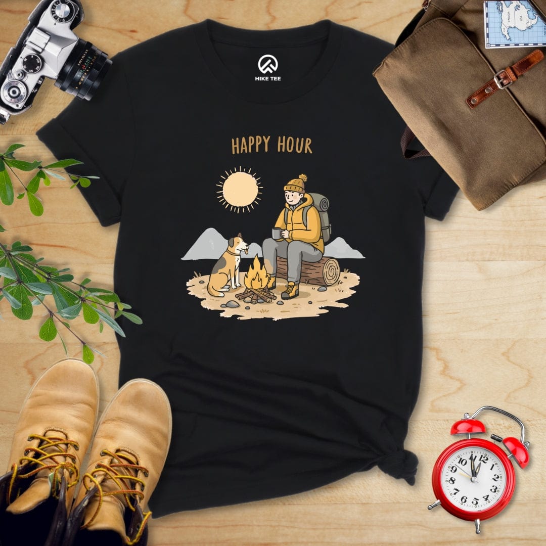 Hike Tee T-Shirt Black / S Happy Hour Shirt