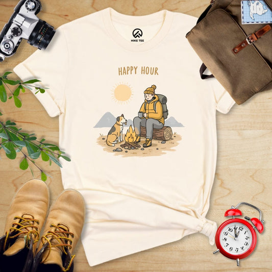 Hike Tee T-Shirt Natural / S Happy Hour Shirt