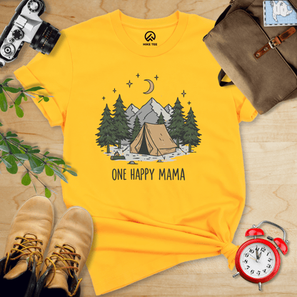 Hike Tee T-Shirt Gold / S Happy Mama Camping Shirt