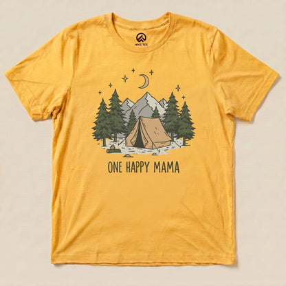 Hike Tee T-Shirt Gold / S Happy Mama Camping Shirt