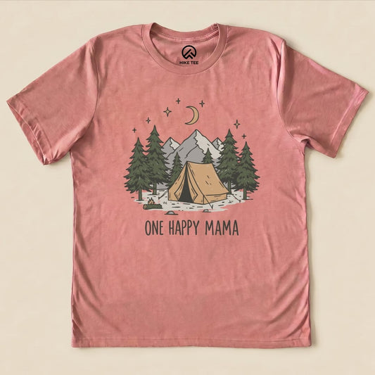 Hike Tee T-Shirt Heather Mauve / S Happy Mama Camping Shirt