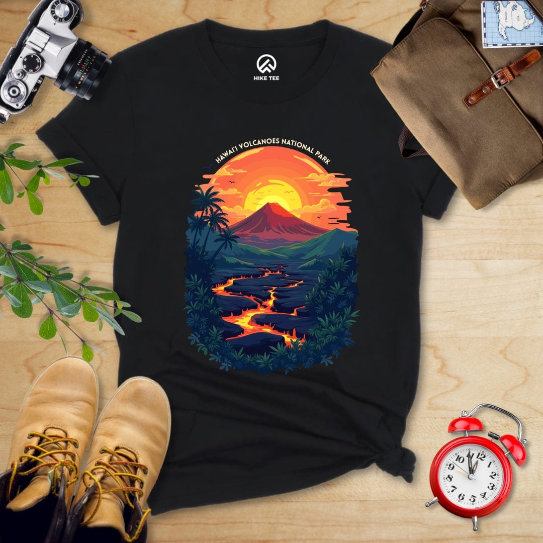 Hike Tee T-Shirt Black / S Hawai'i Volcanoes National Park Shirt