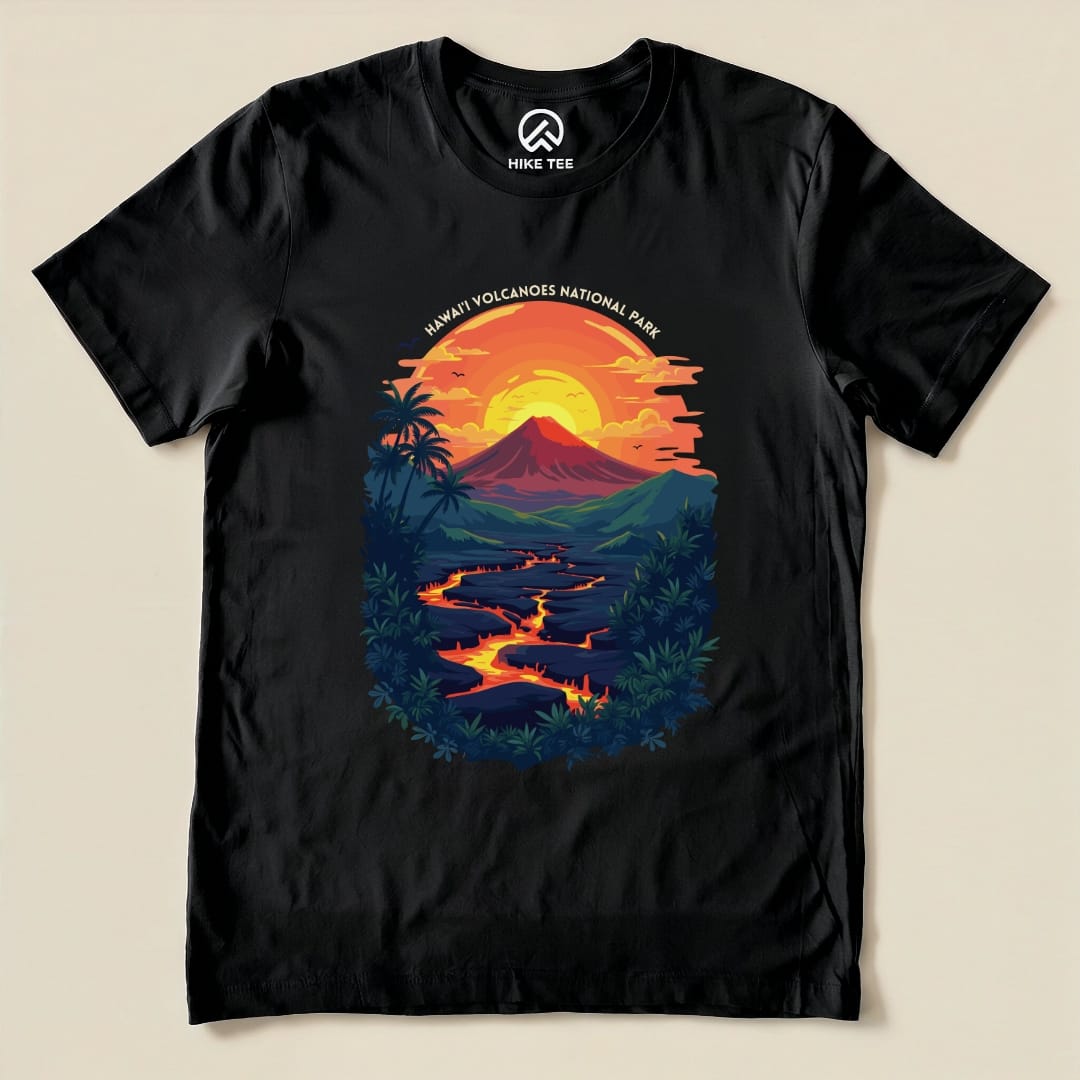 Hike Tee T-Shirt Black / S Hawai'i Volcanoes National Park Shirt