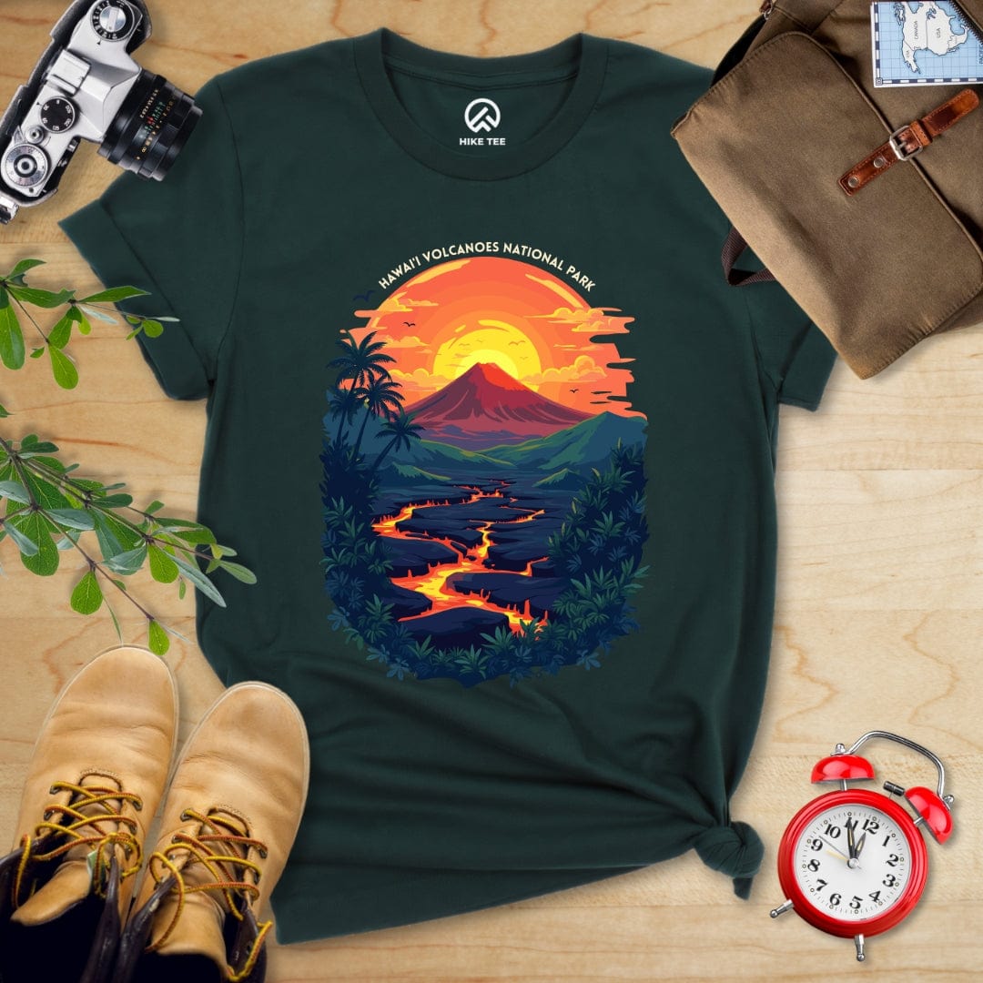 Hike Tee T-Shirt Forest / S Hawai'i Volcanoes National Park Shirt