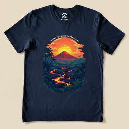 Hike Tee T-Shirt Navy / S Hawai'i Volcanoes National Park Shirt