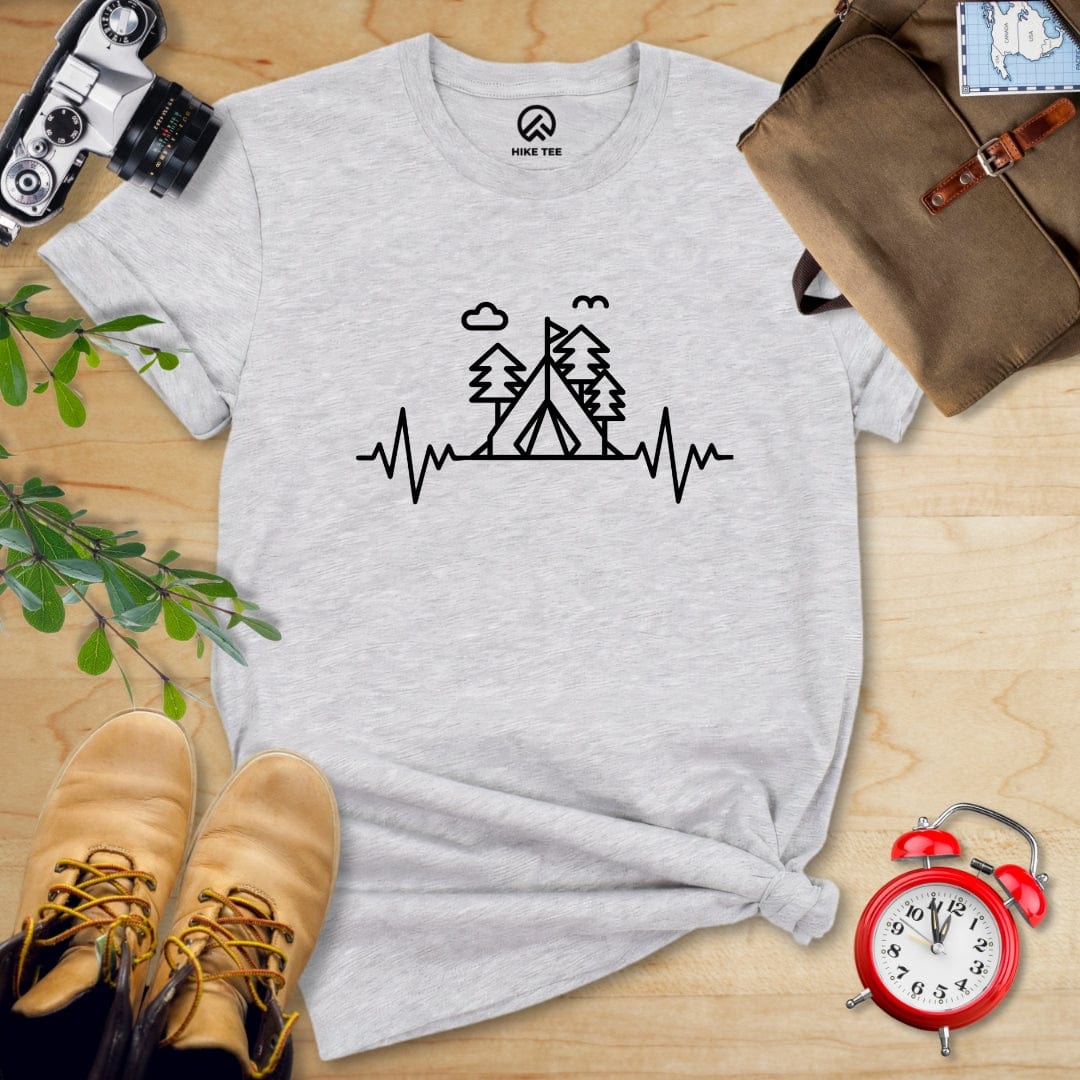 Hike Tee T-Shirt Athletic Heather / S Heart Rate Camping Shirt