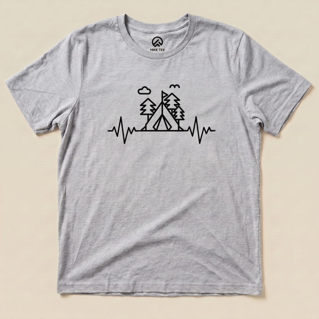 Hike Tee T-Shirt Athletic Heather / S Heart Rate Camping Shirt