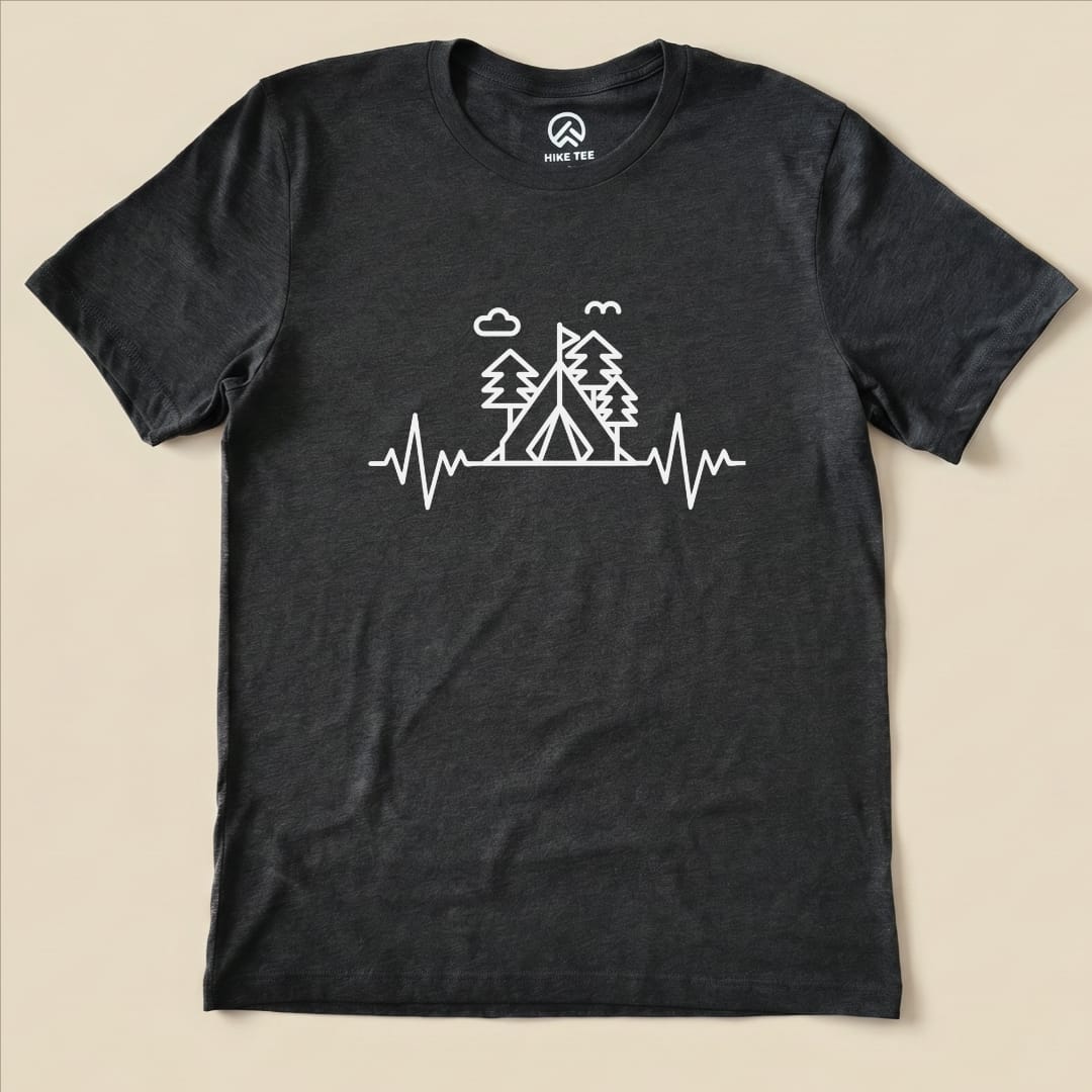 Hike Tee T-Shirt Dark Grey Heather / S Heart Rate Camping Shirt