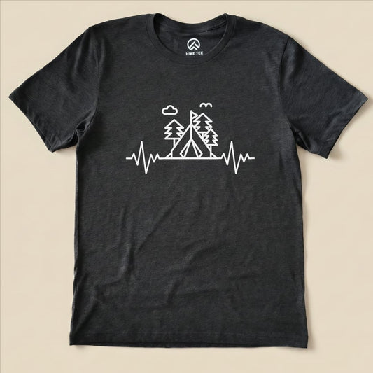 Hike Tee T-Shirt Dark Grey Heather / S Heart Rate Camping Shirt