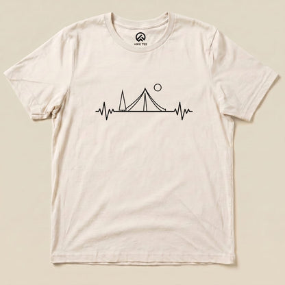 Heart Rate Camping Shirt Hike Tee T-Shirt Natural / S