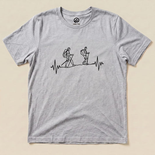 Heart Rate Hiking Shirt Hike Tee T-Shirt Athletic Heather / S